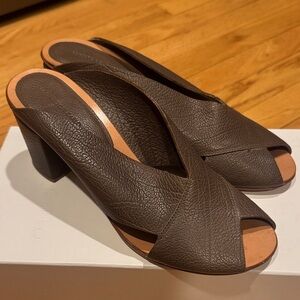 Roberto Del Carlo Dark Brown Heeled Sandals